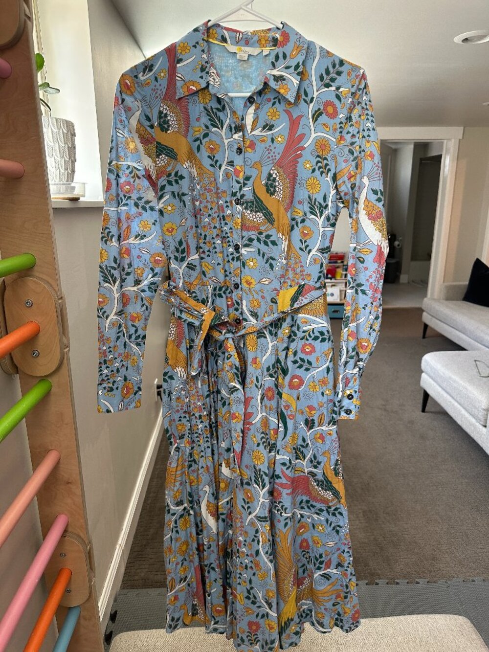 Boden Kitty Shirt Dress - Peacock